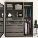 GoodHome Atomia Freestanding Grey Oak effect Large 2 Cabinet Wardrobe, clothing & shoes organizer