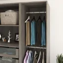 GoodHome Atomia Freestanding Grey Oak effect Large 2 Cabinet Wardrobe, clothing & shoes organizer