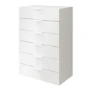 Atomia Freestanding White 6 Drawer Single Chest of drawers (H)1125mm (W)750mm (D)470mm