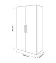 GoodHome Atomia Freestanding High gloss White 2 door Medium Wardrobe (H)1875mm (W)1000mm (D)600mm