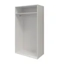GoodHome Atomia Freestanding Gloss anthracite & white 2 door Double Wardrobe (H)1875mm (W)1000mm (D)580mm