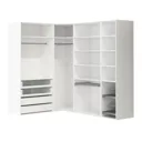 GoodHome Atomia Freestanding White Large bedroom storage unit kit (H)2250mm (W)500mm (D)580mm