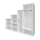 GoodHome Atomia Freestanding White Wardrobe, clothing & shoes organizer (H)2250mm (W)750mm (D)580mm