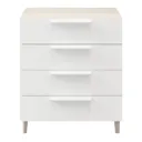 Atomia Freestanding White oak effect 4 Drawer Single Chest of drawers (H)550mm (W)750mm (D)470mm