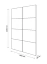 Atomia Anthracite High gloss 2 door Sliding Wardrobe Door kit (H)2250mm (W)1500mm