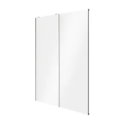Atomia White High gloss 2 door Sliding Wardrobe Door kit (H)2250mm (W)1500mm
