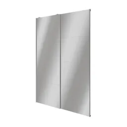 Atomia Mirrored 2 door Sliding Wardrobe Door kit (H)2250mm (W)1500mm