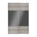 Atomia Grey & anthracite oak effect High gloss 2 door Sliding Wardrobe Door kit (H)2250mm (W)1500mm