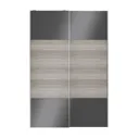 Atomia Grey & anthracite oak effect High gloss 2 door Sliding Wardrobe Door kit (H)2250mm (W)1500mm