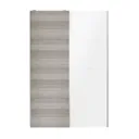 Atomia Grey & white oak effect High gloss 2 door Sliding Wardrobe Door kit (H)2250mm (W)1500mm