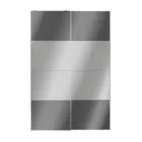 Atomia Mirrored Anthracite High gloss 2 door Sliding Wardrobe Door kit (H)2250mm (W)1500mm