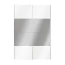 Atomia Mirrored White High gloss 2 door Sliding Wardrobe Door kit (H)2250mm (W)1500mm