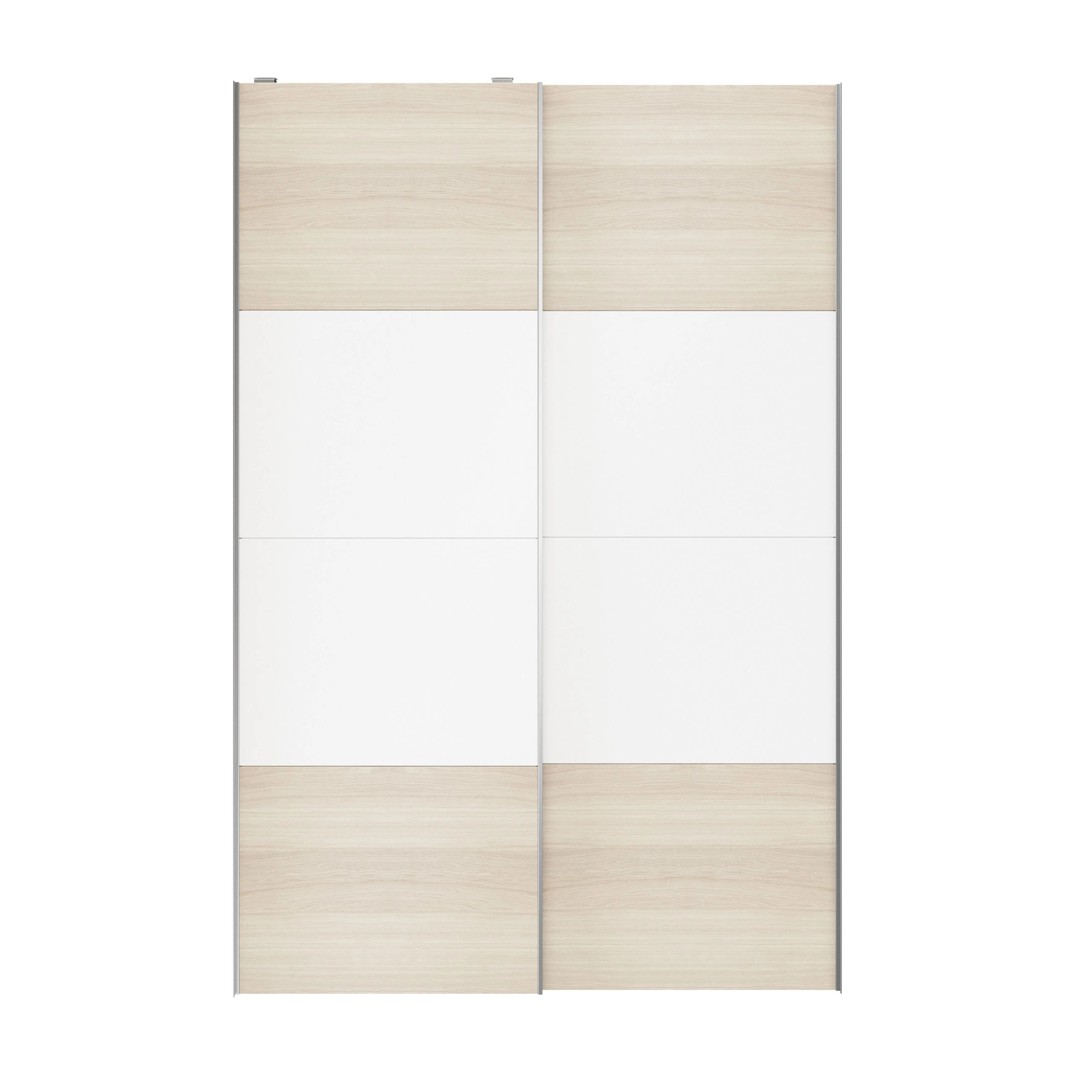 Atomia White oak effect 2 door Sliding Wardrobe Door kit (H)2250mm (W)1500mm