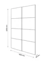 Atomia Mirrored White 2 door Sliding Wardrobe Door kit (H)2250mm (W)1500mm