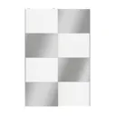 Atomia Mirrored White 2 door Sliding Wardrobe Door kit (H)2250mm (W)1500mm