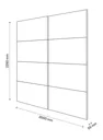 Atomia Grey & white oak effect 2 door Sliding Wardrobe Door kit (H)2250mm (W)2000mm
