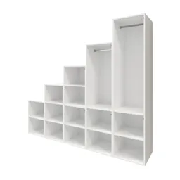 GoodHome Atomia Freestanding White Oak effect Bedroom storage unit (H)2250mm (W)500mm (D)580mm