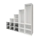 GoodHome Atomia Freestanding Anthracite & white Bedroom storage unit (H)2250mm (W)500mm (D)580mm