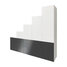 GoodHome Atomia Freestanding Anthracite & white Bedroom storage unit (H)2250mm (W)500mm (D)580mm