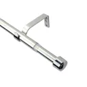 GoodHome Olympe Chrome effect Extendable Cap Curtain pole Set, (L)1200mm-2100mm (Dia)28mm
