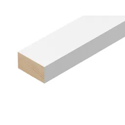 Smooth Primed Square edge Stripwood (L)2.4m (W)34mm (T)18mm