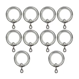 GoodHome Olympe Chrome effect Curtain ring (Dia)19mm, Pack of 10