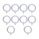 GoodHome Chalki Oak effect White Curtain ring (Dia)65mm, Pack of 10