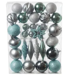 Assorted Blue surf Bauble, Pack of 40