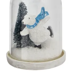 Multicolour Bottle & skiing polar bear Decoration