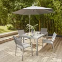 GoodHome Moorea Metal 8 seater Extendable Table