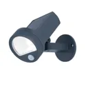 Blooma Tavares Adjustable Dark grey Solar-powered LED PIR Motion sensor Outdoor Wall light