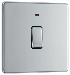 GoodHome 20A Chrome Rocker Flat Control switch with LED Indicator