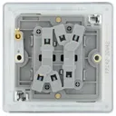 GoodHome Chrome 20A 2 way 2 gang Flat Double light Screwless Switch