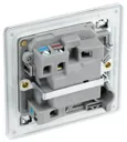 GoodHome Chrome 13A 2 way Flat profile Screwless Switched Fused connection unit