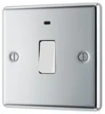 GoodHome 20A Chrome Rocker Raised rounded Control switch with LED Indicator