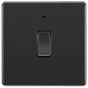 GoodHome 20A Black Nickel Rocker Flat Control switch with LED Indicator