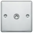 GoodHome Chrome 20A 2 way 1 gang Raised rounded Single toggle light Switch