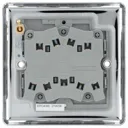 GoodHome Chrome 20A 2 way 3 gang Raised rounded Triple light Switch