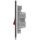 GoodHome Black Nickel 45A 1 way 1 gang Flat Cooker Screwless Switch with LED Indicator