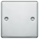 GoodHome Chrome 1 gang Single Raised rounded profile Blanking plate