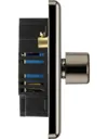 GoodHome Black Nickel Raised rounded profile Double 2 way 400W Dimmer switch