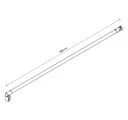 GoodHome Beloya Wall-mounted Support bar (L)1250mm