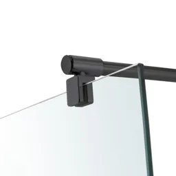 GoodHome Beloya Black Wall-mounted Support bar (L)1250mm
