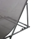 Joline Steel grey Metal Deck Chair