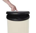Cooke & Lewis Amphora Cream Plastic Freestanding Kitchen Bin, 40L