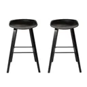 GoodHome Chimayo Black Bar stool, Pack of 2