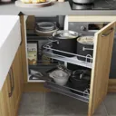 GoodHome Pebre Anthracite Soft-close Pull out storage, (H)639mm (W)855mm