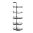 GoodHome Pebre Anthracite Soft-close Pull out storage, (H)1845mm (W)555mm