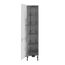 GoodHome Pebre Anthracite Soft-close Pull out storage, (H)1845mm (W)555mm