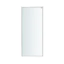 GoodHome Ezili Silver effect Clear glass Fixed Walk-in Shower panel (H)1950mm (W)890mm (T)22mm